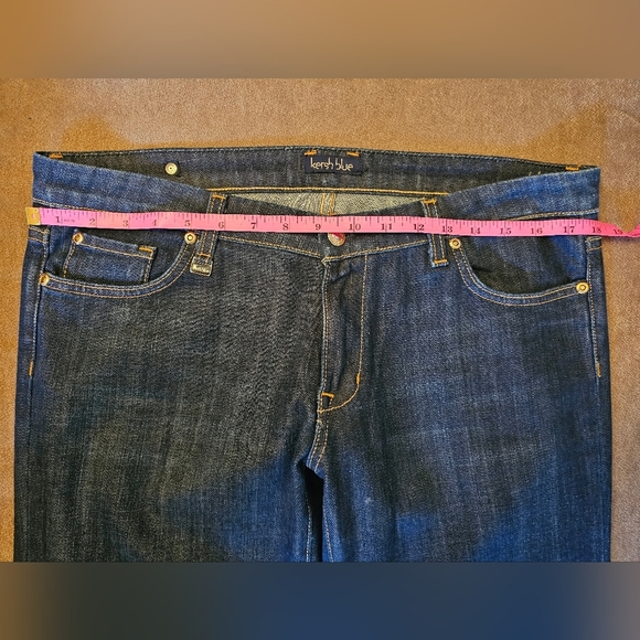Kersh Blue Low-Rise Dark Wash Bootcut Jeans Size 31/34Long - Picture 7 of 11